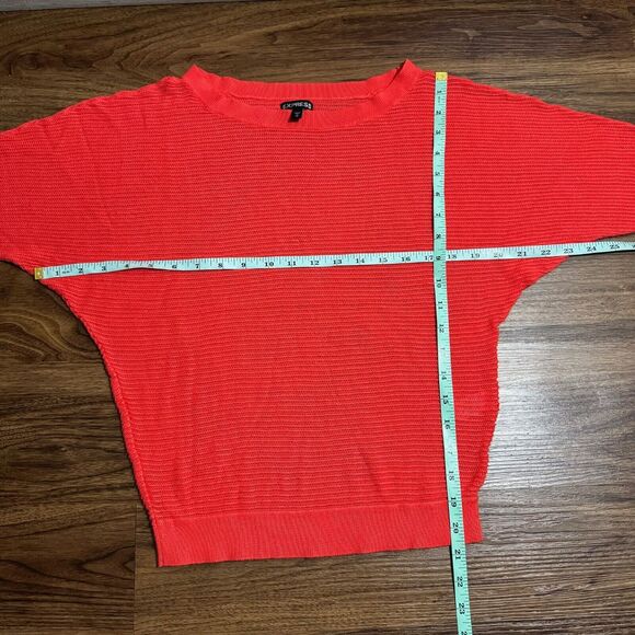 Express Sweater Women’s Pink Short Sleeve Pullover Shirt Size Medium - Picture 2 of 6